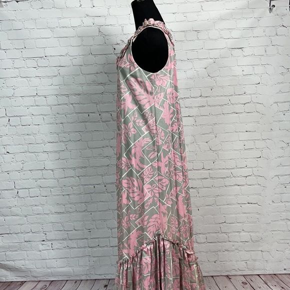Vintage Hilo Hattie's Hawaiian Duster Aloha Maxi Tiki Dress Size L - Picture 6 of 14